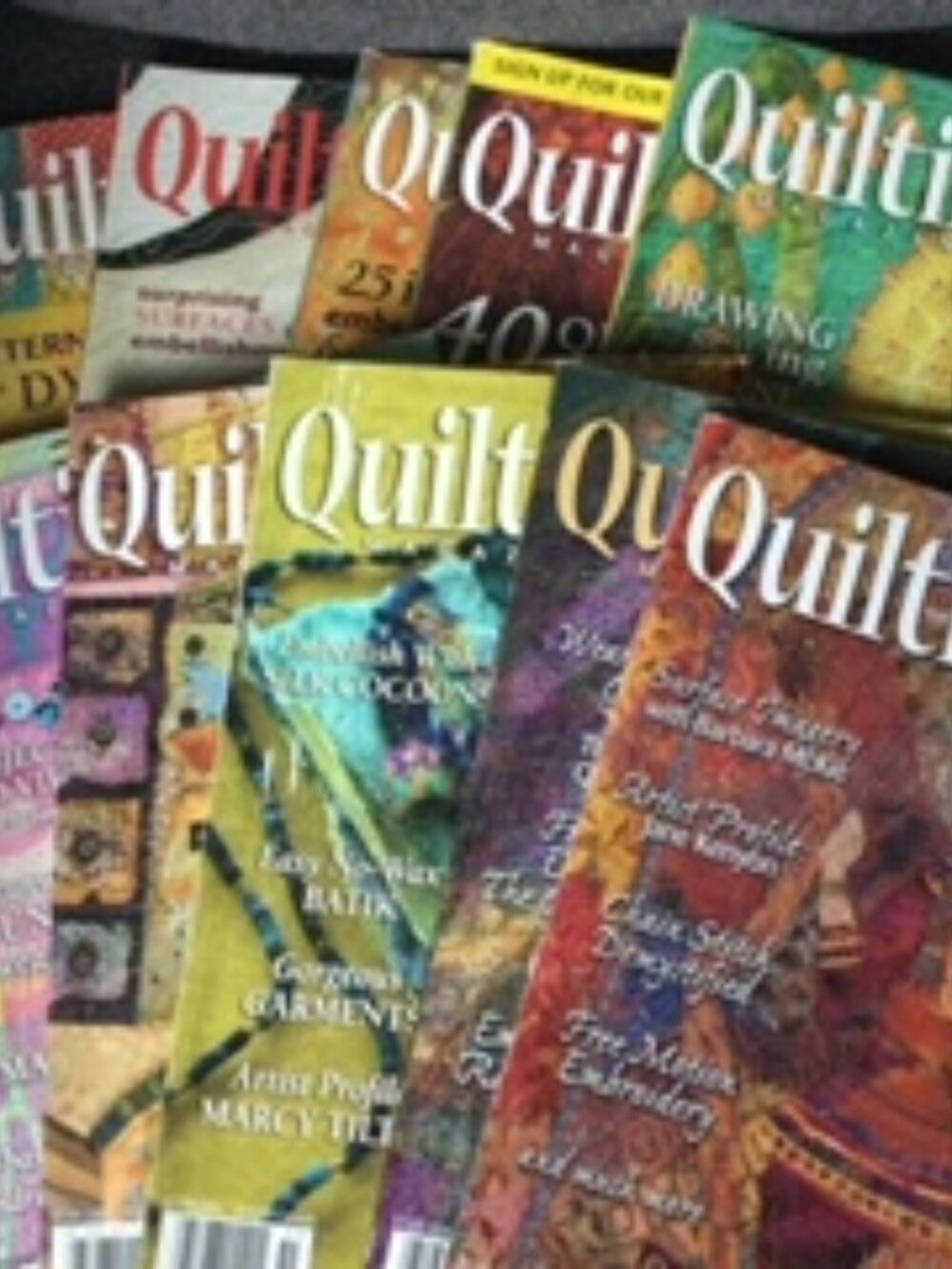 10 Quilting Arts Magazines from 2002 to 2009